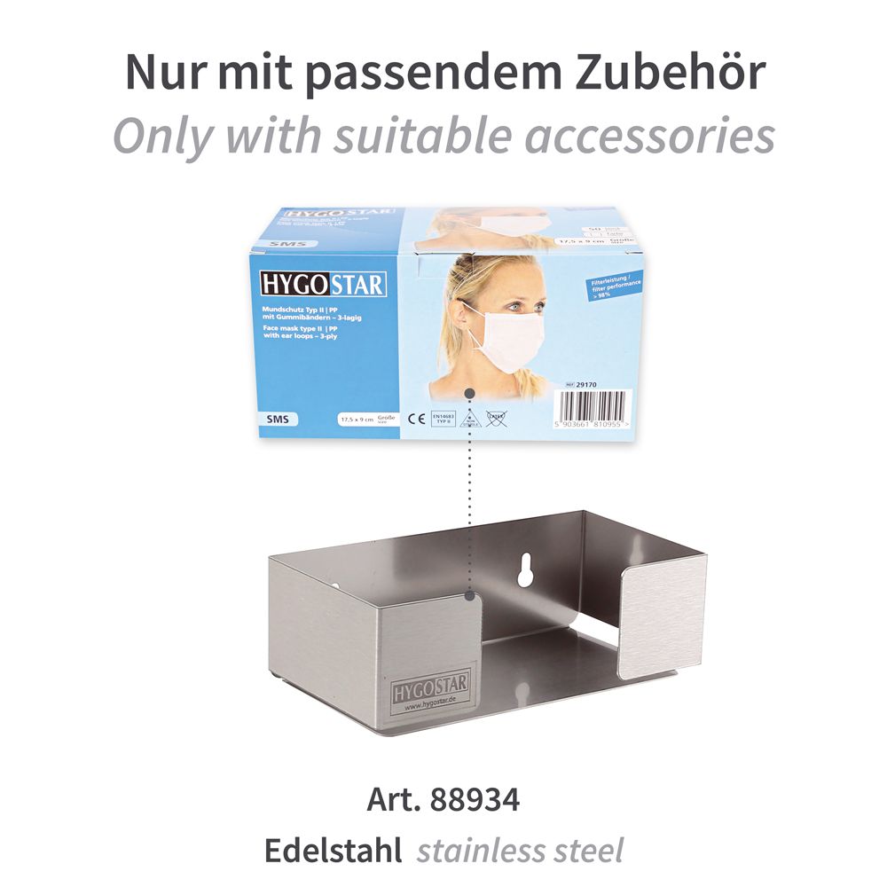 Mundschutz Typ II, 3-lagig weiß | PP Hygostar – Bild 2