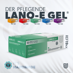 Unigloves LANO-E GEL Latexhandschuh der Pflegende