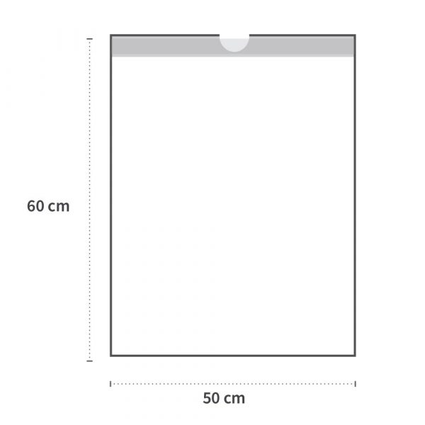 ZUGBANDSACK HDPE 30 L weiß 15µ, 900 Stück – Bild 2
