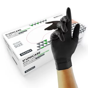 Unigloves BLACK LATEX Handschuh