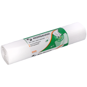 Deiss 36519 FIRST - Müllbeutel ca.60 Liter weiß ca. 23µ, 600 Stück